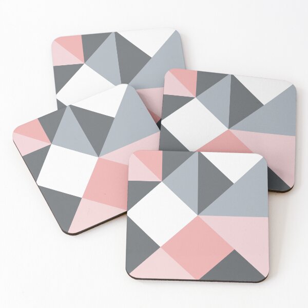 Item preview, Geometric Pattern in Gray and Pink designed and sold by machare.