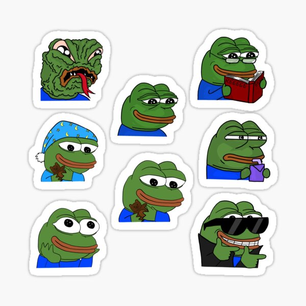 Conjunto de variedades Pepe the frog Pegatina