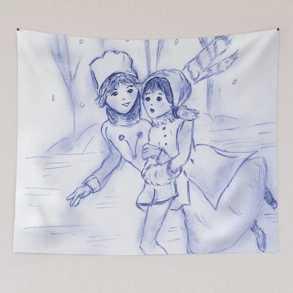 Item preview, Old Fashioned Ice Skaters in Blullue designed and sold by blayzeink.