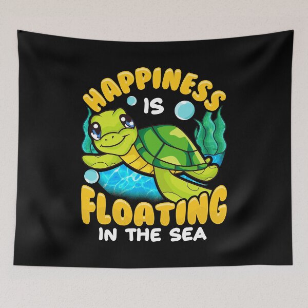 Item preview, Sea Turtle Happiness Is Floating In The Sea designed and sold by perfectpresents.