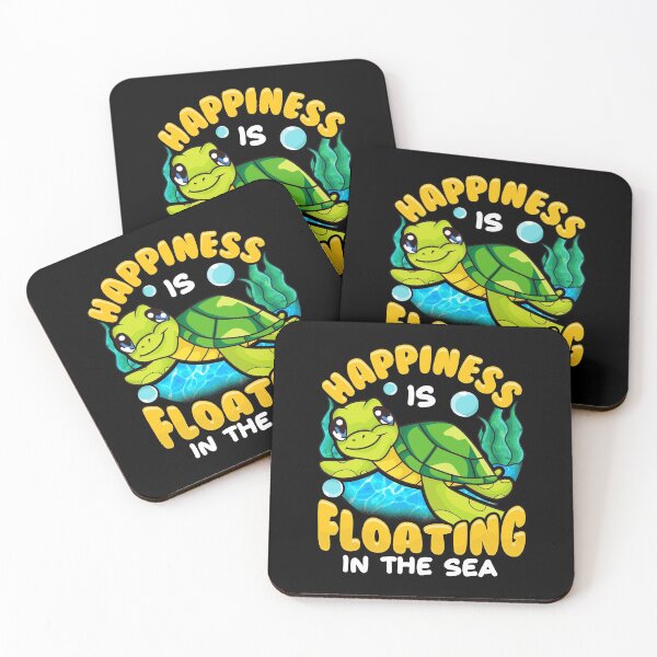 Item preview, Sea Turtle Happiness Is Floating In The Sea designed and sold by perfectpresents.