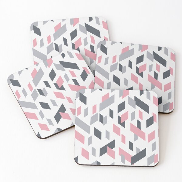 Item preview, Abstract Geometric Design in Pink and Gray designed and sold by machare.