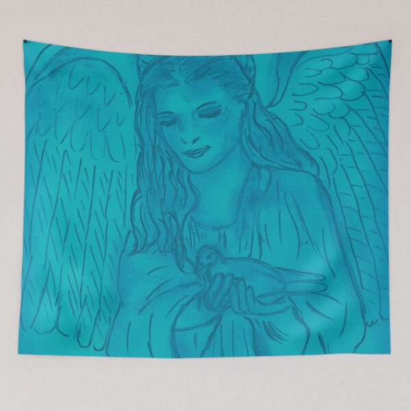 Item preview, Peaceful Angel in Bright Blue designed and sold by blayzeink.