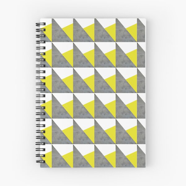 Item preview, Concrete grey and yellow geometric triangle pattern designed and sold by by-jwp.