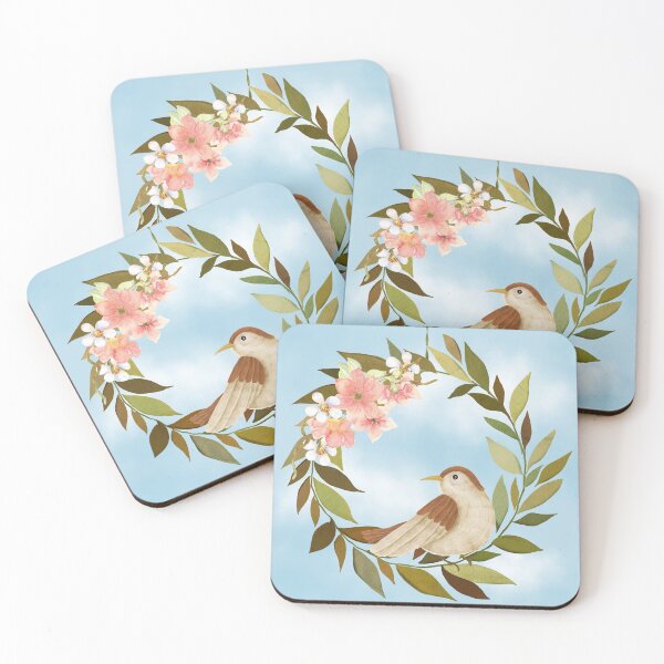 Item preview, Blue Sky, Blooms And A Beautiful Bird designed and sold by BunnyThePainter.