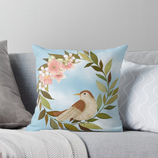 Item preview, Blue Sky, Blooms And A Beautiful Bird designed and sold by BunnyThePainter.