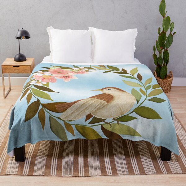 Item preview, Blue Sky, Blooms And A Beautiful Bird designed and sold by BunnyThePainter.