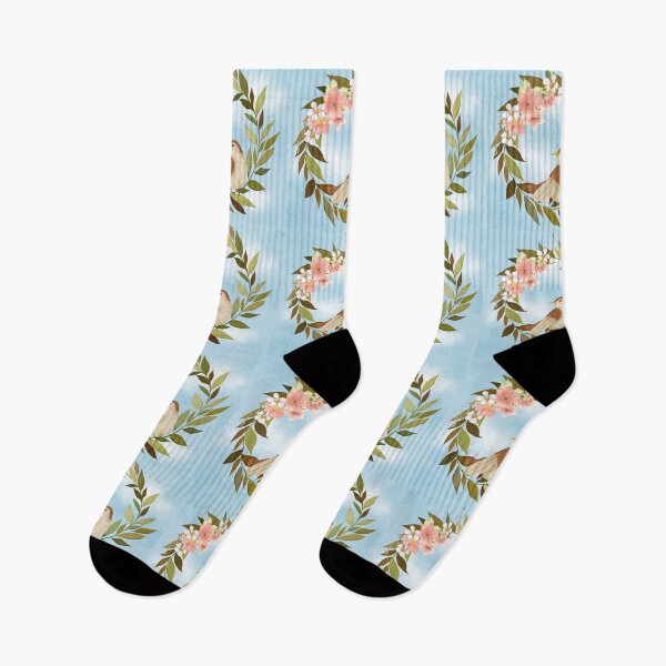 Item preview, Blue Sky, Blooms And A Beautiful Bird designed and sold by BunnyThePainter.