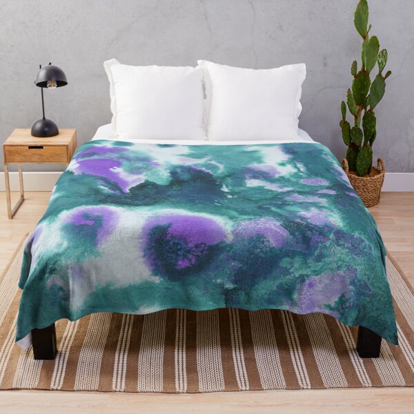 Item preview, Teal Purple Mermaid Ocean Abstract Painting #1 #ink #decor #art designed and sold by Anita's & Bella's Art.