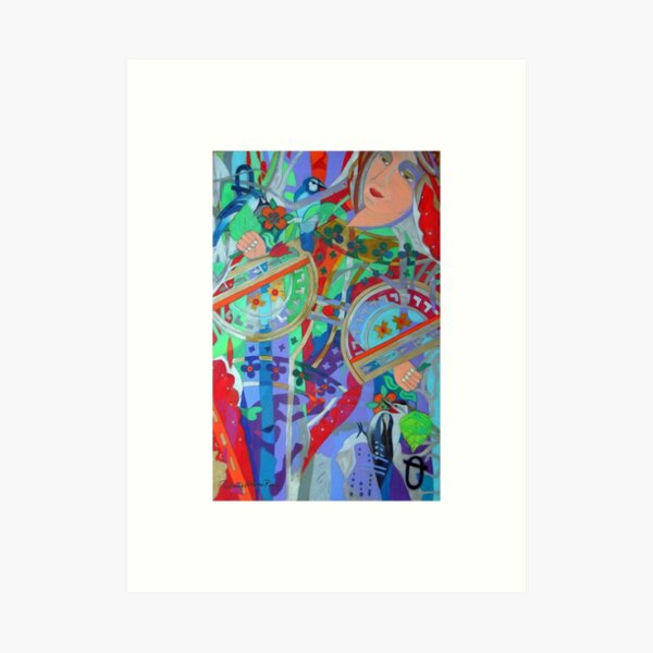 Queen of the Birch Trees giclee with borders Art Print