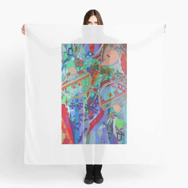 Queen of the Birch Trees giclee with borders Scarf