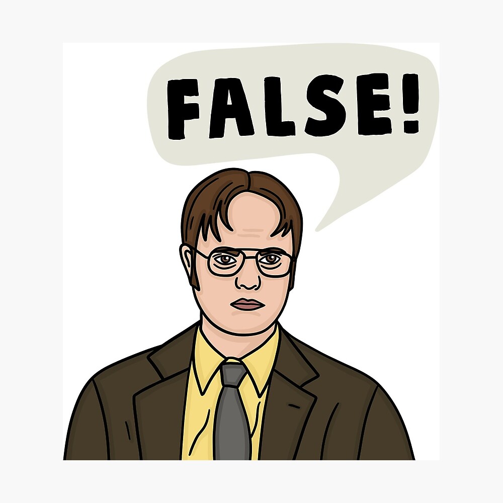 dwight schrute the office false quote metal print by izzydoodlesshop redbubble