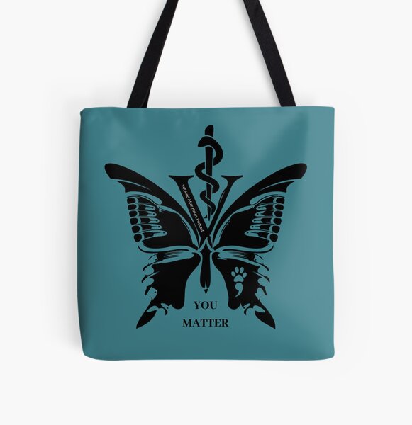 Vet Med After Hours You Matter Butterfly Tote Bag All Over Print Tote Bag