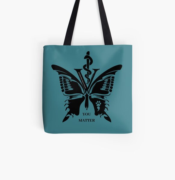 Vet Med After Hours You Matter Butterfly Tote Bag All Over Print Tote Bag