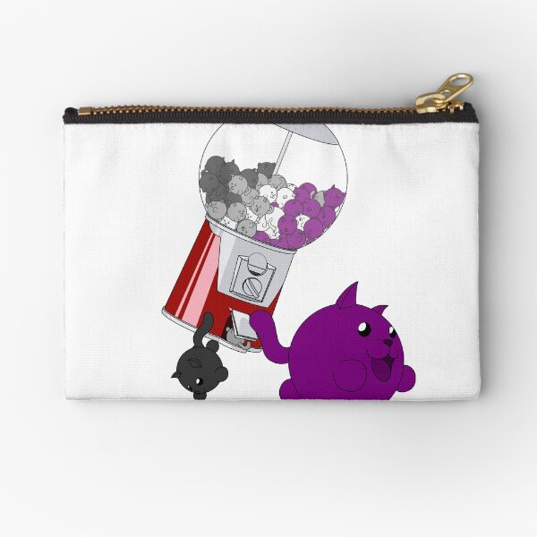 Cat Gumball Machine - Asexual Zipper Pouch