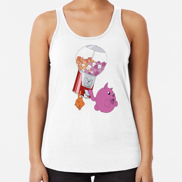 Cat Gumball Machine - Lesbian Racerback Tank Top