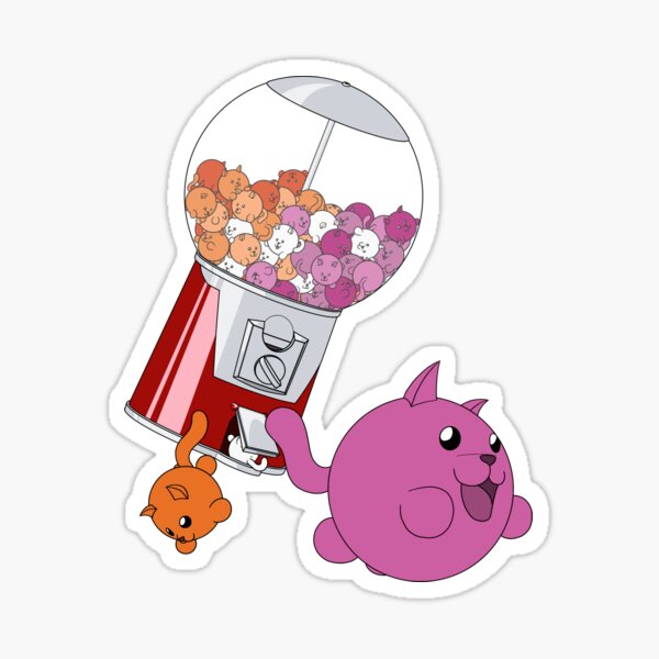 Cat Gumball Machine - Lesbian Sticker