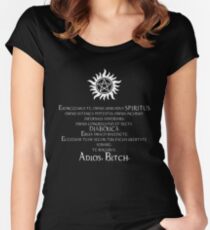 Supernatural Adios Bitch Exorcism Women's Fitted Scoop T-Shirt