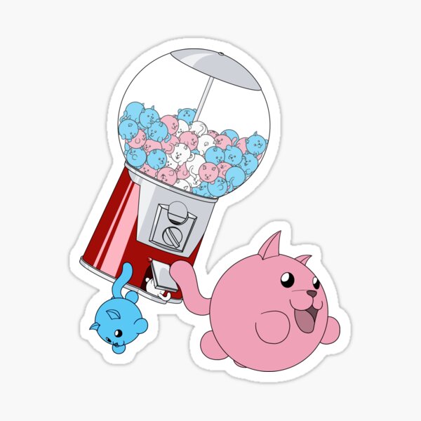 Cat Gumball Machine - Transexual Sticker