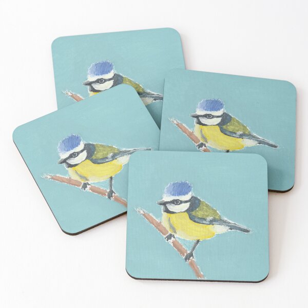 Item preview, Blue Tit on Duck Egg designed and sold by TFeldDesign.