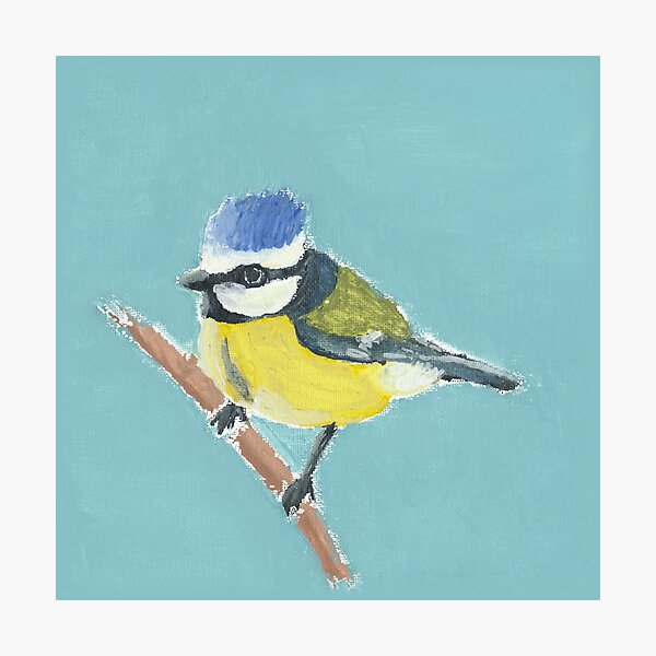 Item preview, Blue Tit on Duck Egg designed and sold by TFeldDesign.