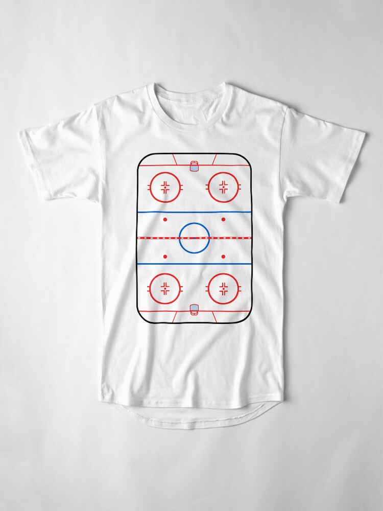 Alternate view of Ice Rink Diagram Hockey Game Companion Long T-Shirt