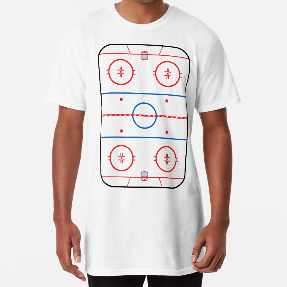 Ice Rink Diagram Hockey Game Companion Long T-Shirt