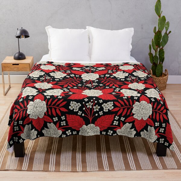 Item preview, Red, Black And White Floral Pattern designed and sold by somecallmebeth.