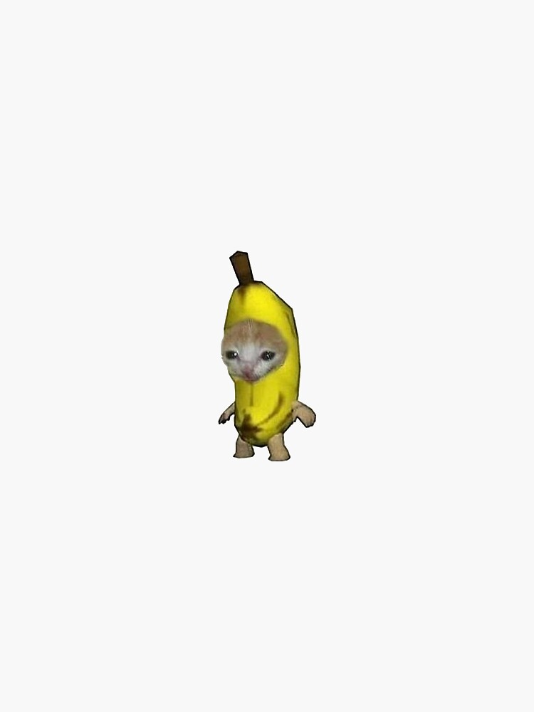 "banana cat" Sticker for Sale by abbex Redbubble