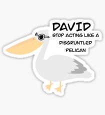 Schitt’s Creek David Disgruntled Pelican Sticker