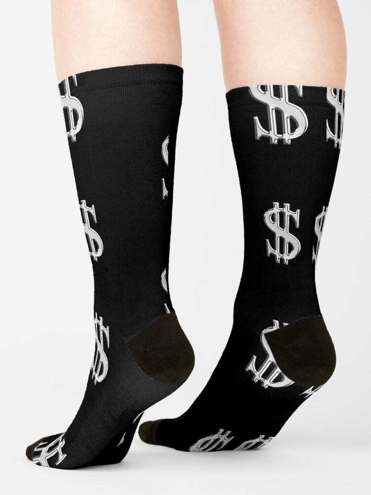 "Chrome Style Dollar Sign" Socks for Sale by Garaga Redbubble