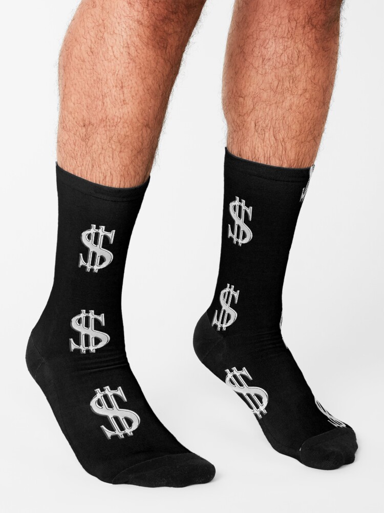 Chrome Style Dollar Sign Socks For Sale By Garaga Redbubble