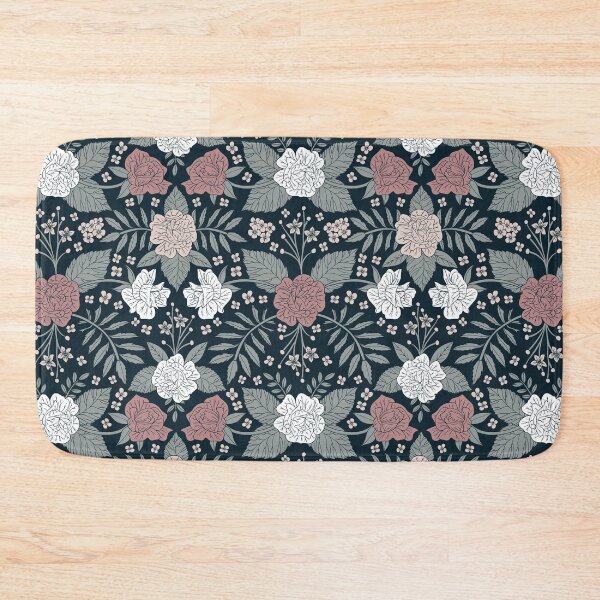 Item preview, Mauve, Pink, Blue, White & Navy Floral Pattern designed and sold by somecallmebeth.