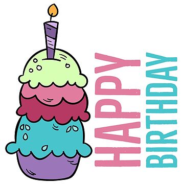 Happy Birthday Cupcake Sticker for Sale by tristahx