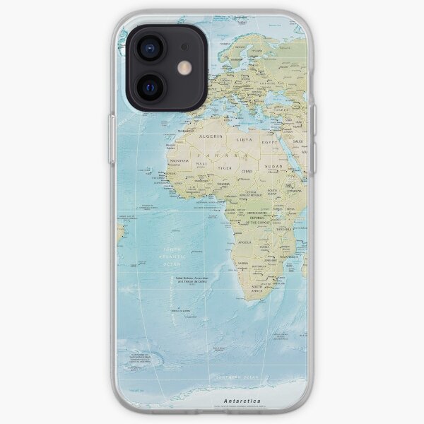 Physical Map of the World 2015 iPhone Soft Case