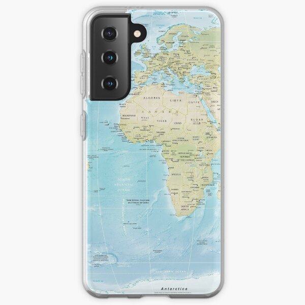 Physical Map of the World 2015 Samsung Galaxy Soft Case