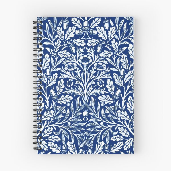 Item preview, Art Nouveau Floral Damask, Cobalt Blue and White  designed and sold by Marymarice.