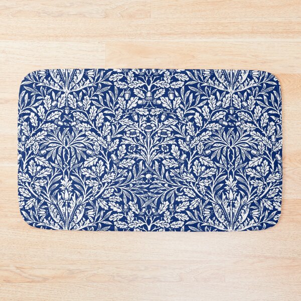 Item preview, Art Nouveau Floral Damask, Cobalt Blue and White  designed and sold by Marymarice.