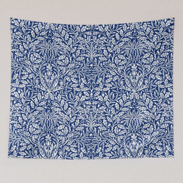 Item preview, Art Nouveau Floral Damask, Cobalt Blue and White  designed and sold by Marymarice.
