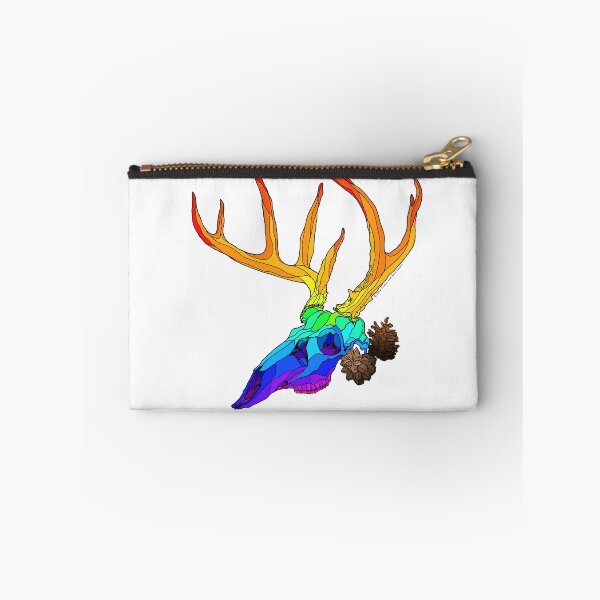 Item preview, Rainbow White Tail Buck Skull designed and sold by TinkerandBone.