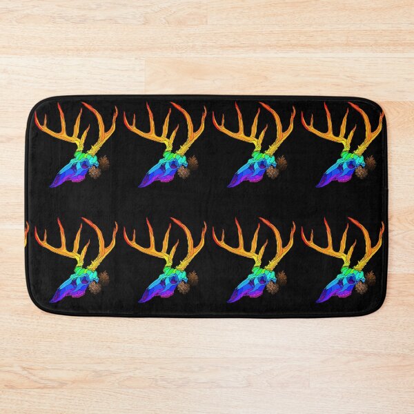 Item preview, Rainbow White Tail Buck Skull designed and sold by TinkerandBone.