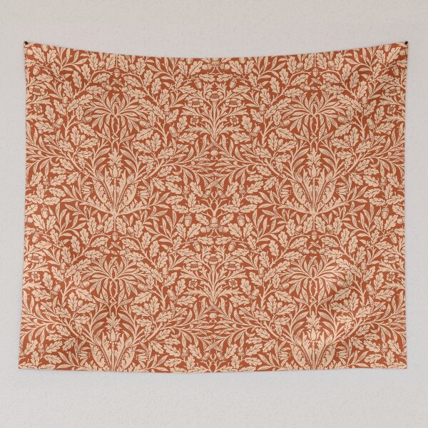 Item preview, Art Nouveau Floral Damask, Mandarin Orange designed and sold by Marymarice.