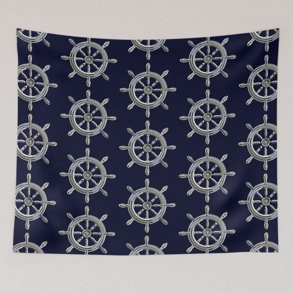 Item preview, Chrome Style Nautical Wheel Applique designed and sold by Garaga.