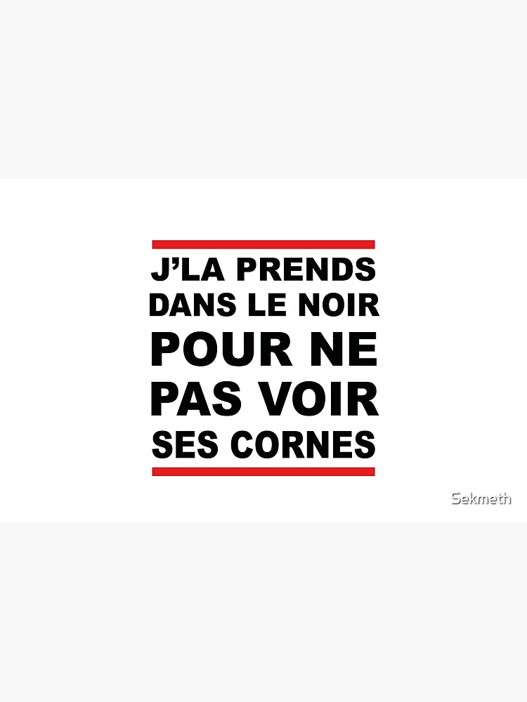 Skin Adhesive D Ordinateur Damso Citation A Nwaar Is The New Black J La Prends Dans Le Noir Pour Ne Pas Voir Ses Cornes Blanc Et Rouge Par Sekmeth Redbubble