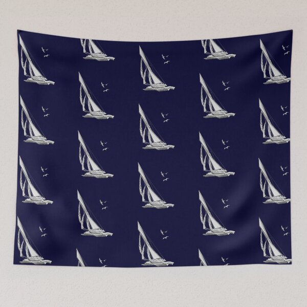 Item preview, Chrome Style Nautical Sail Boat Applique designed and sold by Garaga.
