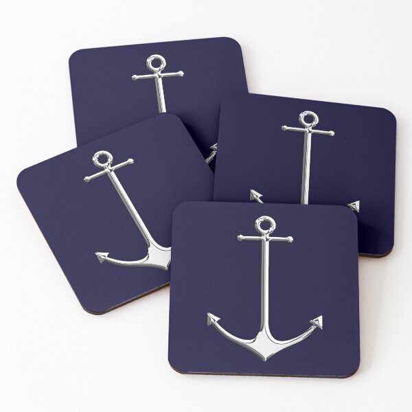 Item preview, Chrome Style Nautical Thin Anchor Applique designed and sold by Garaga.