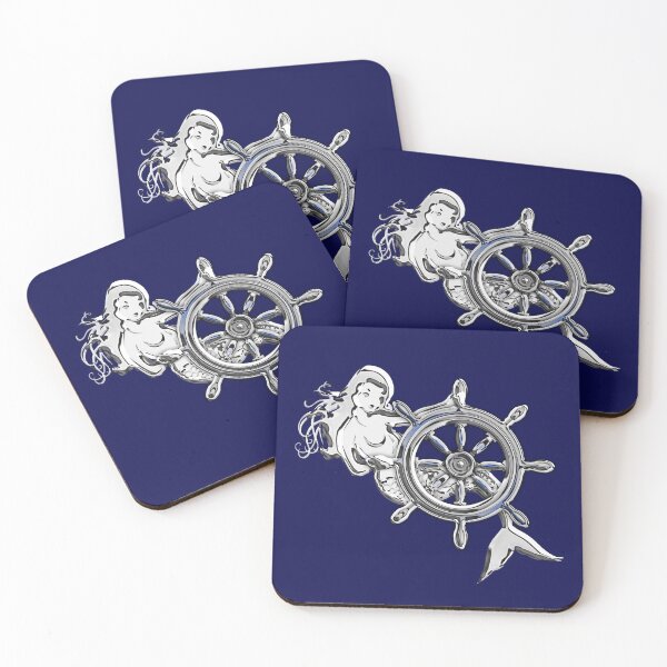 Item preview, Chrome Style Nautical Mermaid Applique designed and sold by Garaga.