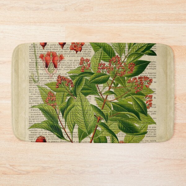 Item preview, Botanical print, on old book page designed and sold by Art by Lilia.