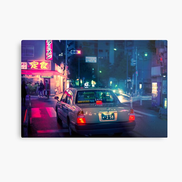 Late night taxi ride Metal Print