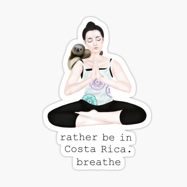 rather be in Costa Rica. breathe Sticker
